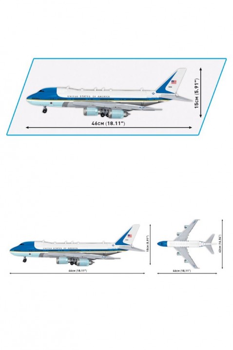 Конструктор Cobi авион Boeing 747 Air Force One - делови 1087IVET.MK - Твојата онлајн продавница