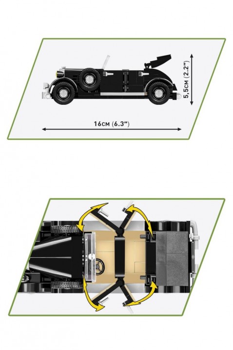 Конструктор Cobi автомобил De Gaulle's Horch830BL - 24 парчињаIVET.MK - Твојата онлајн продавница