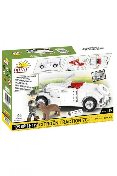 Конструктор Cobi автомобил Citroen Traction 7C - делови 199IVET.MK - Твојата онлајн продавница