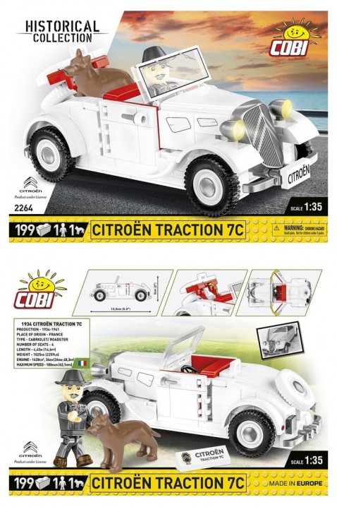 Конструктор Cobi автомобил Citroen Traction 7C - делови 199IVET.MK - Твојата онлајн продавница