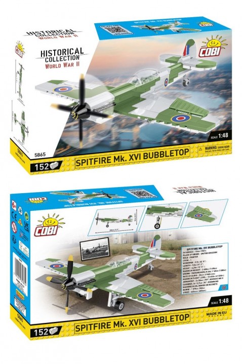 Конструктор Cobi авион т Spitfire Mk. XVI Bubbletop - 152 парчињаIVET.MK - Твојата онлајн продавница