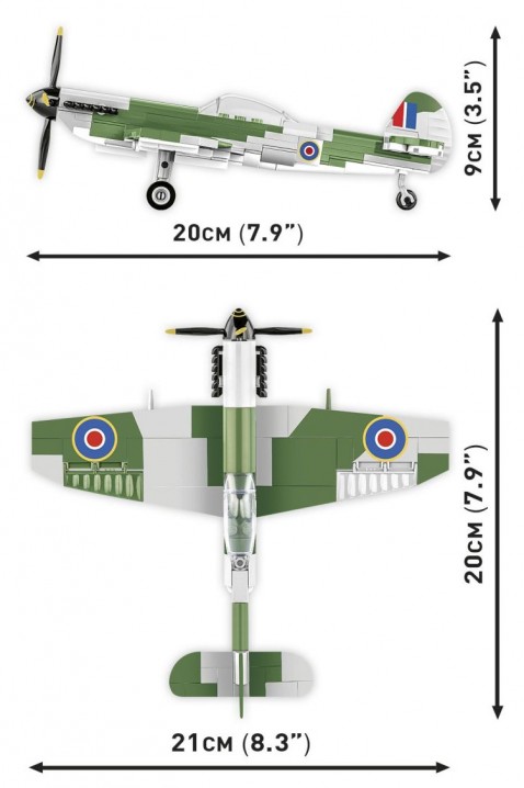 Конструктор Cobi авион т Spitfire Mk. XVI Bubbletop - 152 парчињаIVET.MK - Твојата онлајн продавница