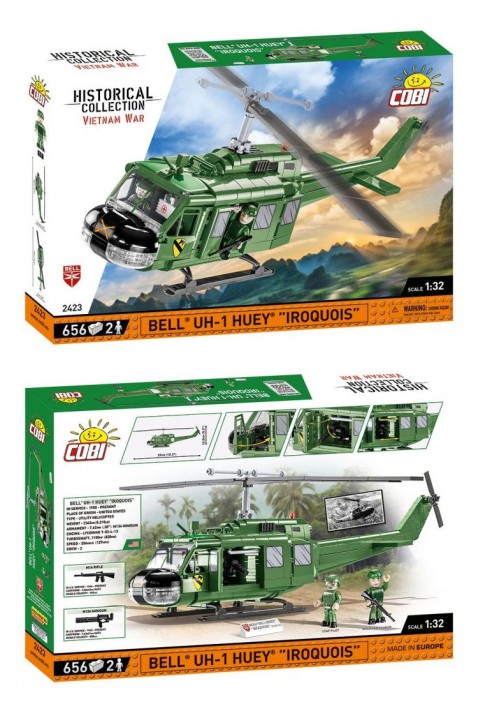 Конструктор Коби авион Bell UH-1 Huey Iroquois - 656 парчињаIVET.MK - Твојата онлајн продавница
