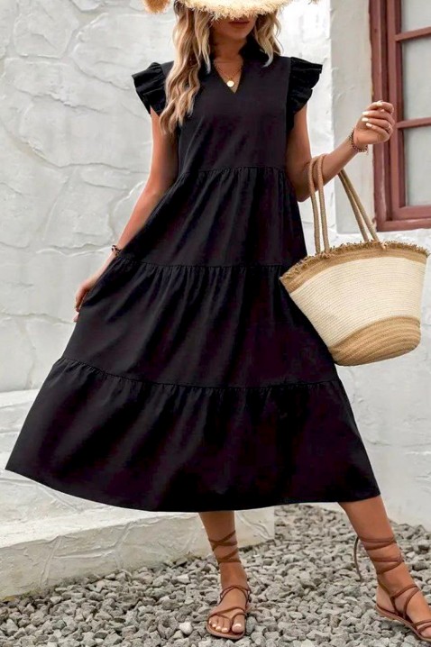 Фустан VIOLFEGA BLACK, Боја: црна, IVET.MK - Твојата онлајн продавница