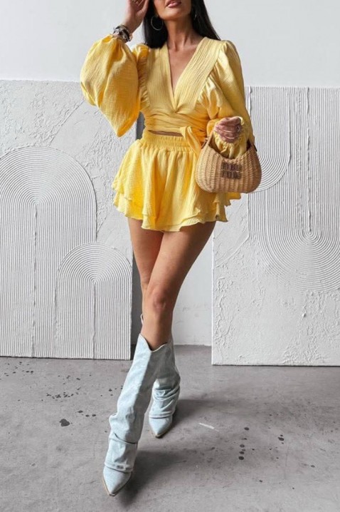 Комплет SIANNA YELLOW, Боја: жолта, IVET.MK - Твојата онлајн продавница