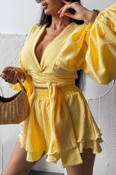Комплет SIANNA YELLOW, Боја: жолта, IVET.MK - Твојата онлајн продавница
