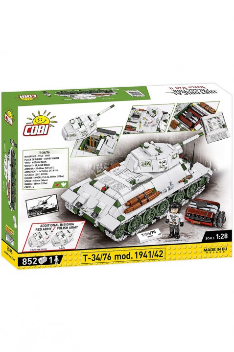 Конструктор Cobi tank T-34/76 mod - делови 852IVET.MK - Твојата онлајн продавница