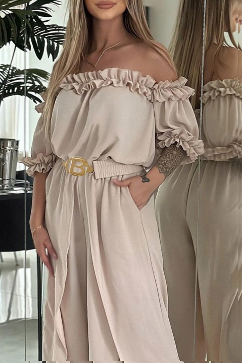 Комбинезон GERSILDA BEIGE, Боја: беж, IVET.MK - Твојата онлајн продавница