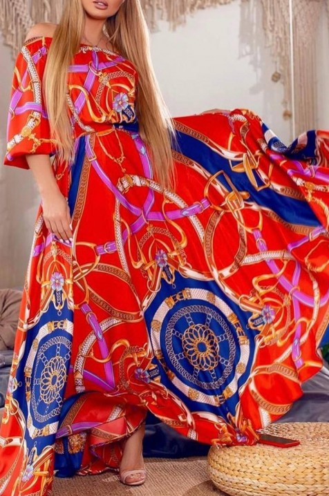 Фустан IMPERANA RED, Боја: црвена, IVET.MK - Твојата онлајн продавница