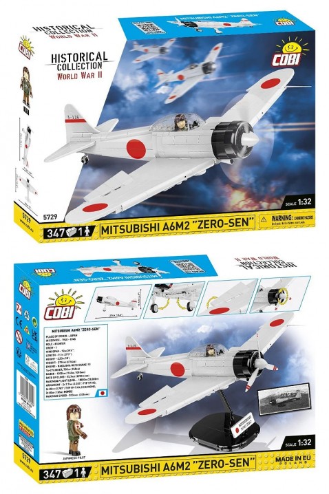 Конструктор Cobi борец Mitsubishi A6M2 „Zero“ - делови 347IVET.MK - Твојата онлајн продавница