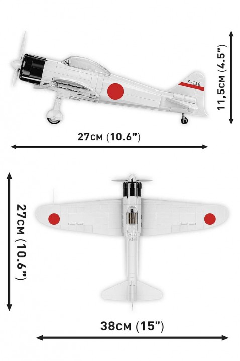 Конструктор Cobi борец Mitsubishi A6M2 „Zero“ - делови 347IVET.MK - Твојата онлајн продавница
