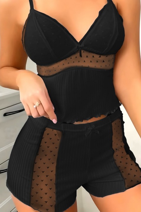 Пижами FIOMEHA BLACK, Боја: црна, IVET.MK - Твојата онлајн продавница