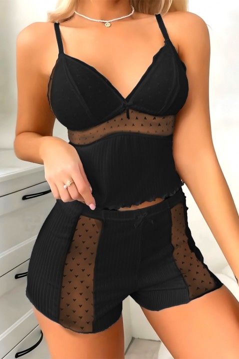 Пижами FIOMEHA BLACK, Боја: црна, IVET.MK - Твојата онлајн продавница