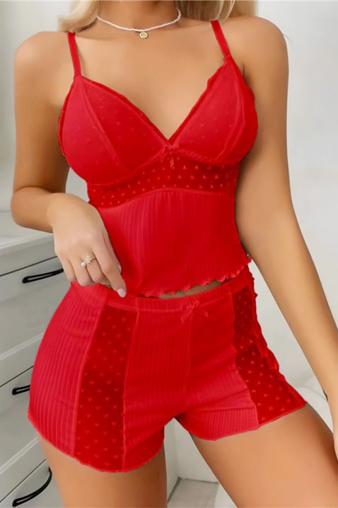 Пижами FIOMEHA RED, Боја: црвена, IVET.MK - Твојата онлајн продавница