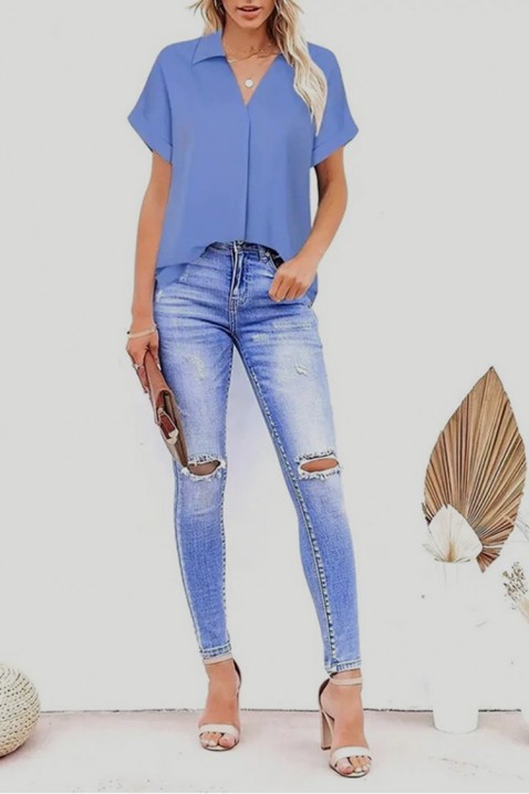 Женска блуза EURELZA BLUE, Боја: сина, IVET.MK - Твојата онлајн продавница