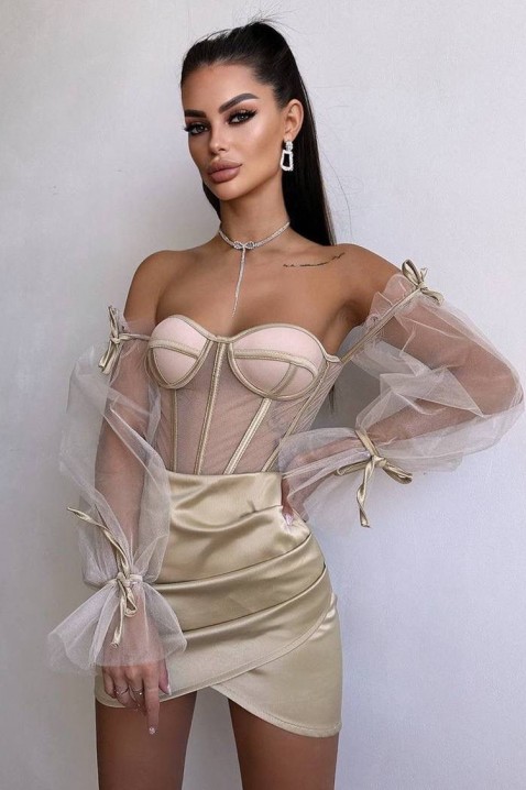 Фустан MIRVOLZA BEIGE, Боја: беж, IVET.MK - Твојата онлајн продавница