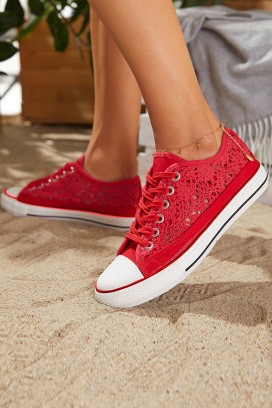 женски патики LACY RED