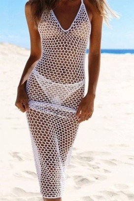 фустан за плажа NORDELFA WHITE