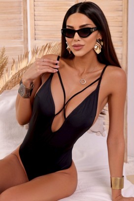 едноделен костим за капење DELORA BLACK