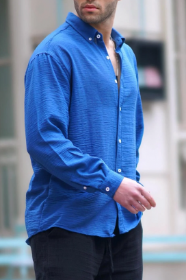 машка кошула REVOLZO BLUE