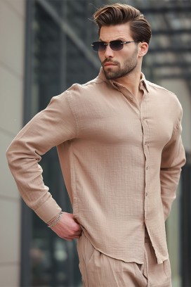 машка кошула MIRVOLZO BEIGE